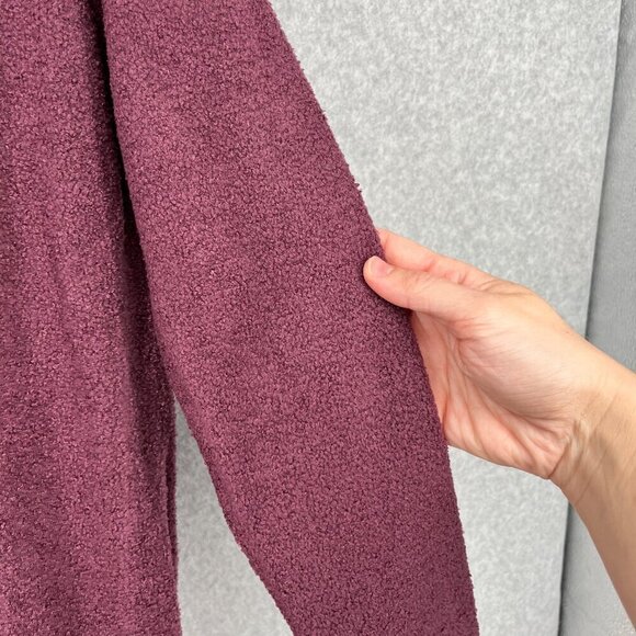 Barefoot Dreams CozyChic Lite Circle Cardi Size M Red Maroon Comfy Pockets EUC - Picture 7 of 11